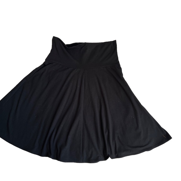 Skirt Black Knit Jersey Pull On Elastic Waist Full Stretch Size M Weekenders Joy - Picture 5 of 7